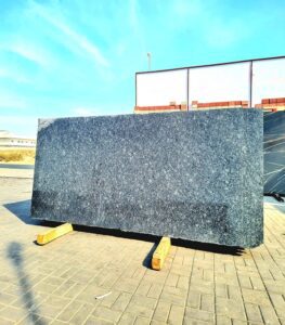 Steel Gray Granite Cutter Slabs 2cm